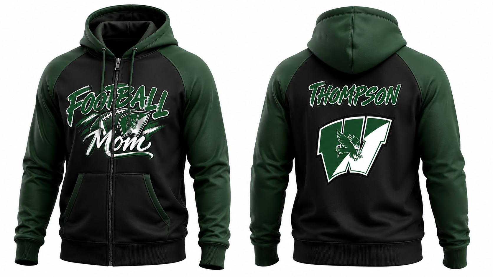 Personalized Football Mom Shirts/Hoodies